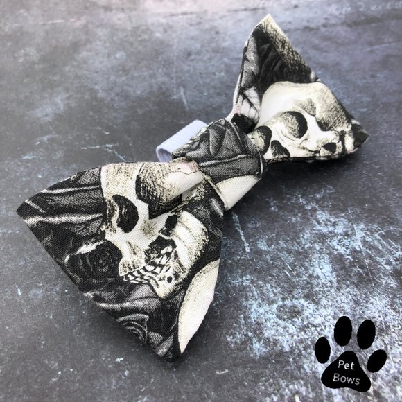 Hand Crafted Other - Handmade Gothic Skull Pet Bow Tie